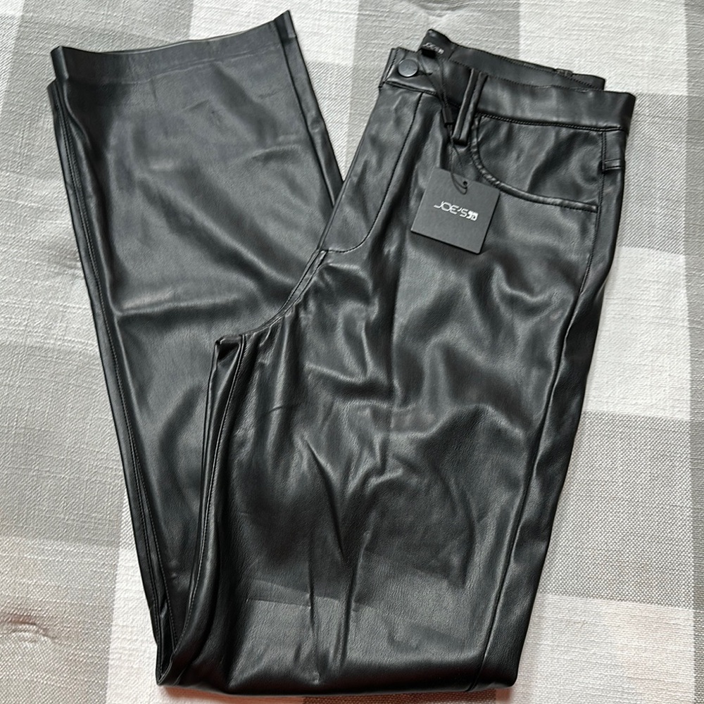 Black Faux Leather Pants